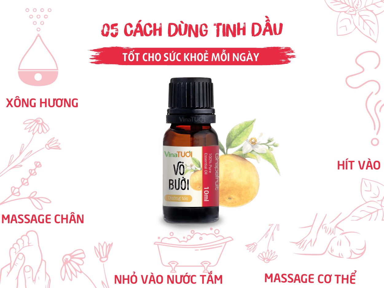 Cách dùng Tinh dầu vỏ bưởi