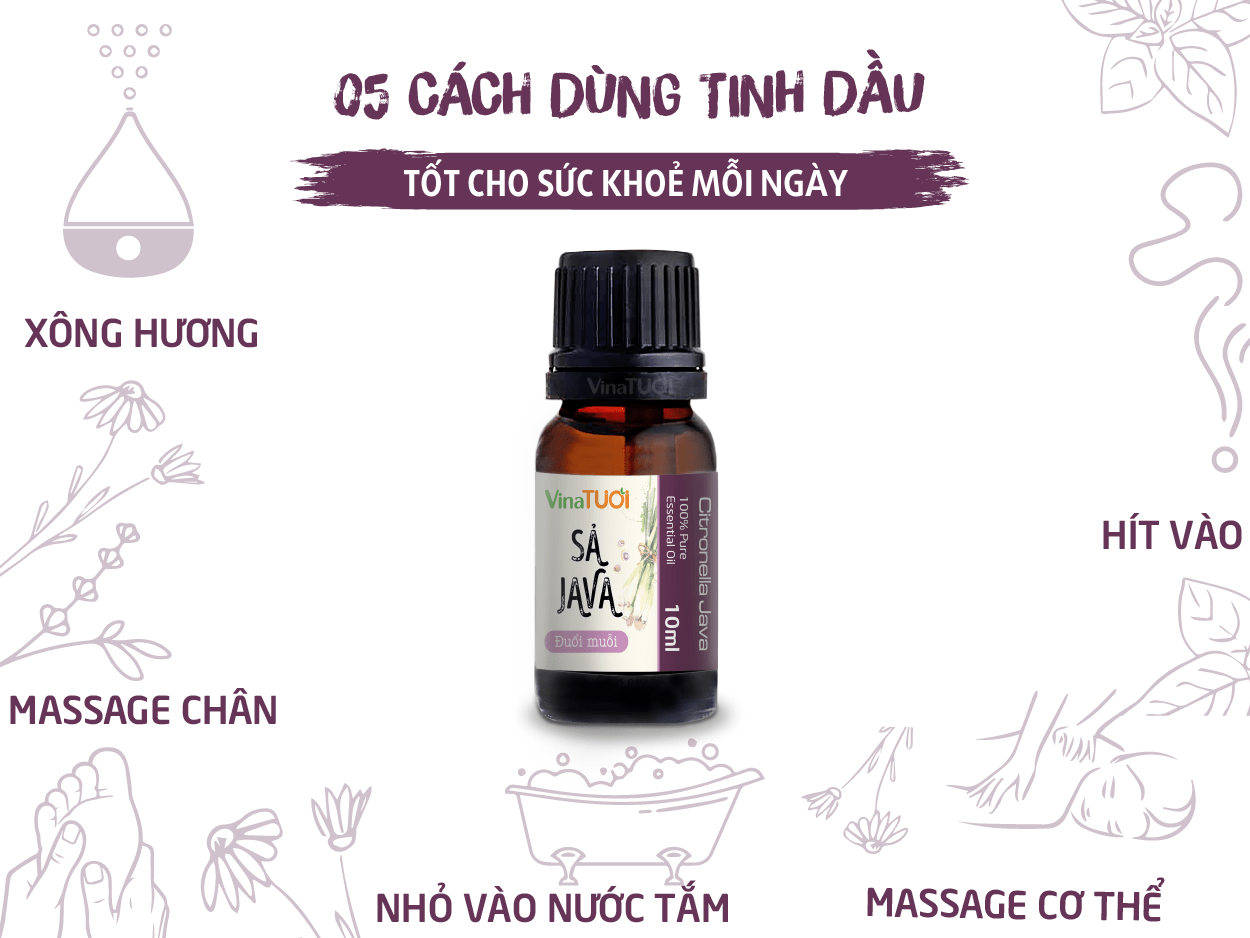 Cách dùng Tinh dầu Sả Java