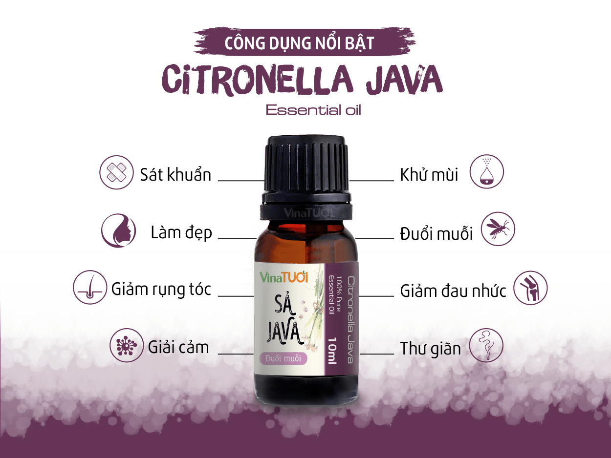 Công dụng Tinh dầu Sả Java