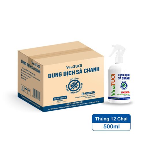 nguyên thùng dung dịch sả chanh 12 chai 500ml