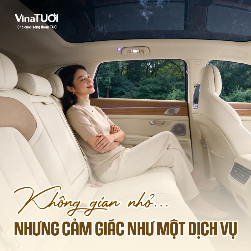 Không gian xe sạch và có mùi hương mang lại trải nghiệm như khách sạn