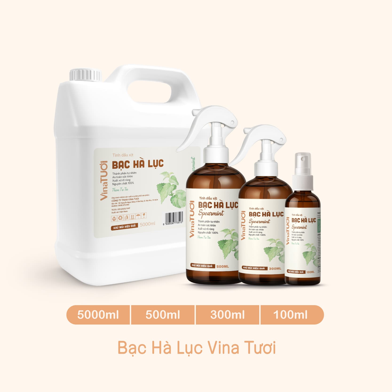 Xịt phòng tinh dầu bạc hà lục