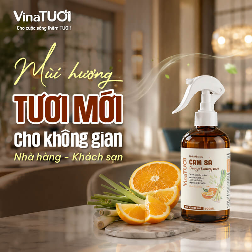 Mùi hương tươi mới giúp không gian nhà hàng khách sạn sạch sẽ và dễ chịu