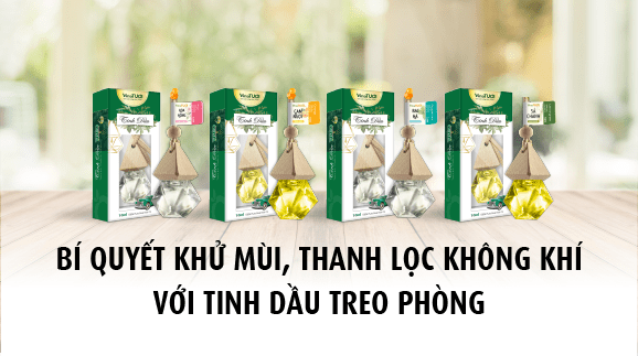 Bí quyết khử mùi, thanh lọc không khí với tinh dầu treo phòng