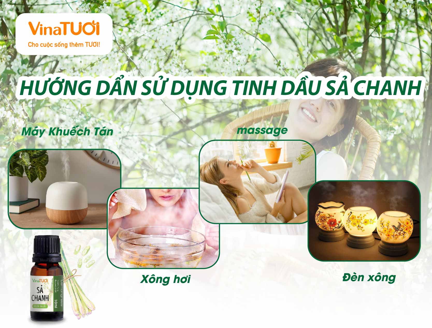 Cách sử dụng tinh dầu sả chanh