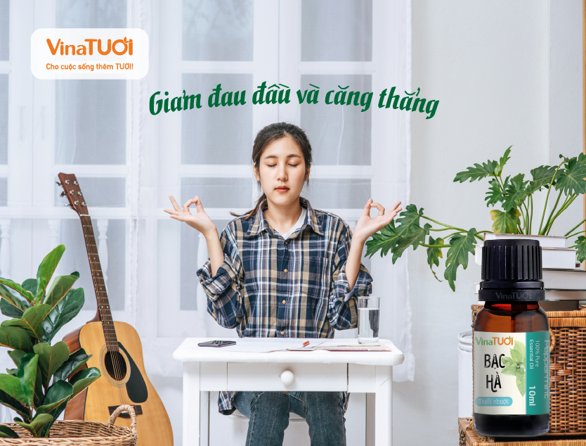 Dầu bạc hà giúp giảm đau đầu và căng thẳng