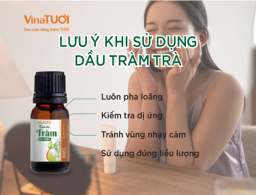 Lưu ý khi sử dụng dầu tràm trà