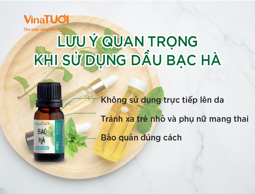 Lưu ý quan trọng khi sử dụng dầu bạc hà