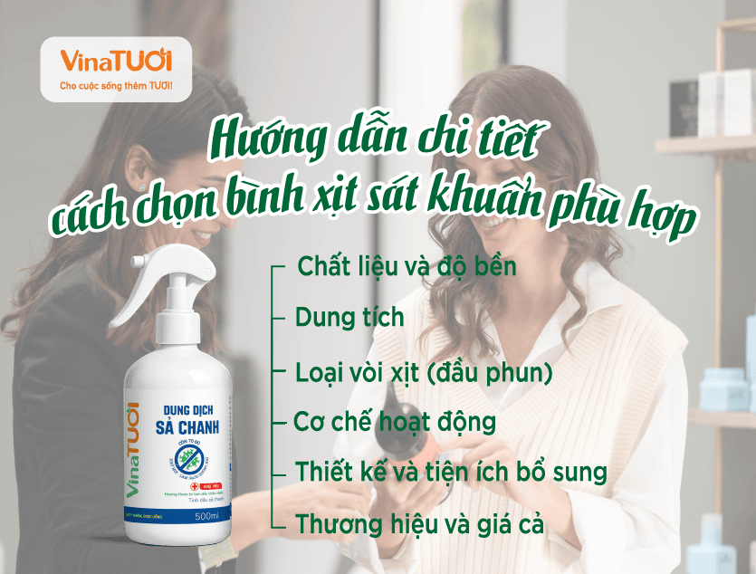 Hướng dẫn chi tiết cách chọn bình xịt sát khuẩn phù hợp