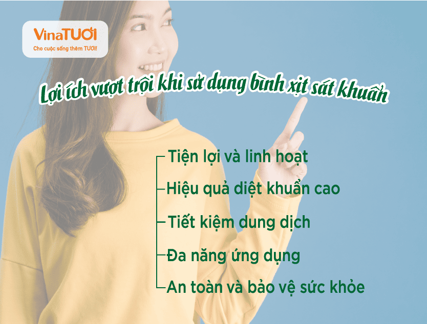 Lợi ích vượt trội khi sử dụng bình xịt sát khuẩn