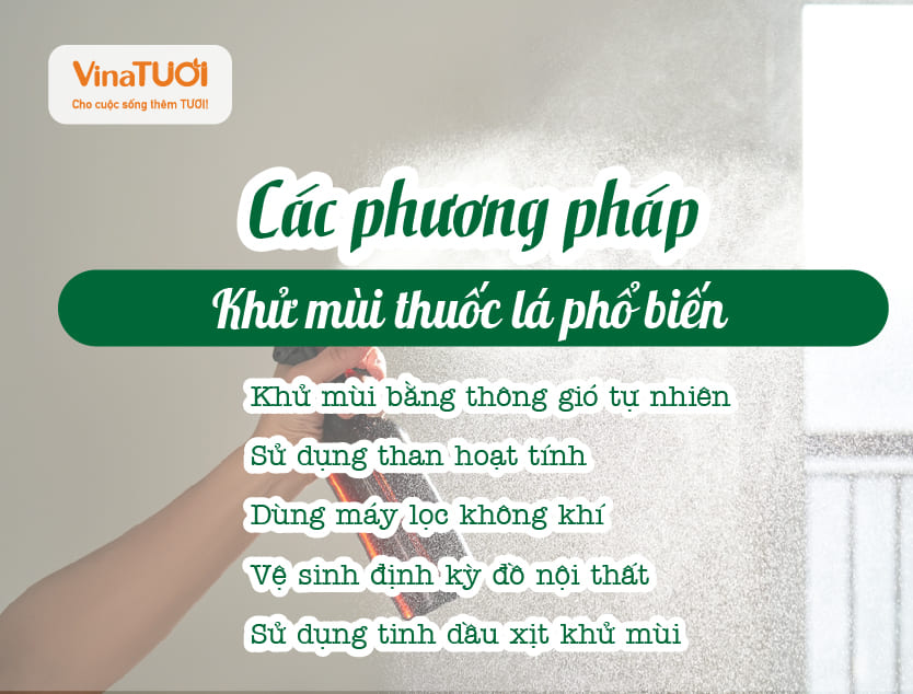 Các phương pháp khử mùi thuốc lá phổ biến