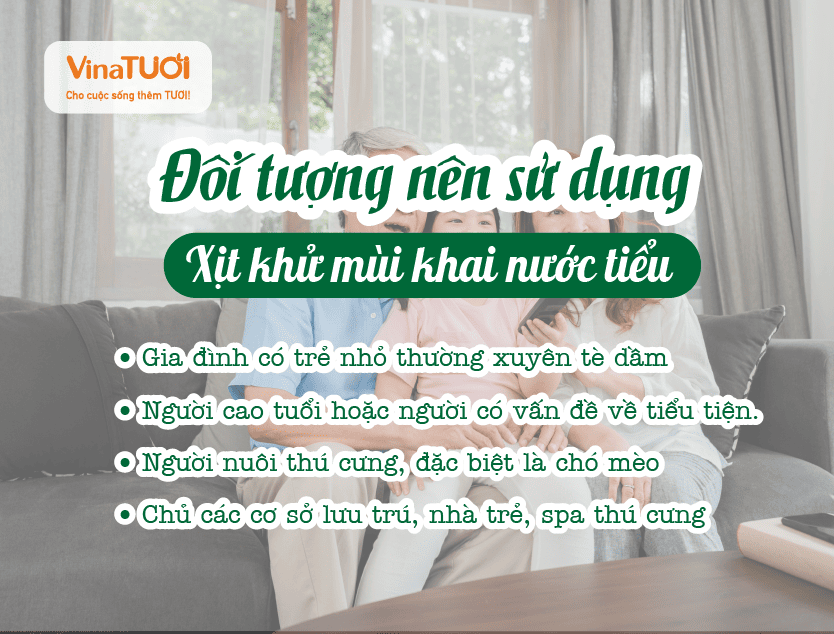Đối tượng nên sử dụng xịt khử mùi khai nước tiểu