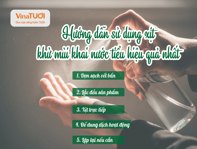 Hướng dẫn sử dụng xịt khử mùi khai nước tiểu hiệu quả nhất