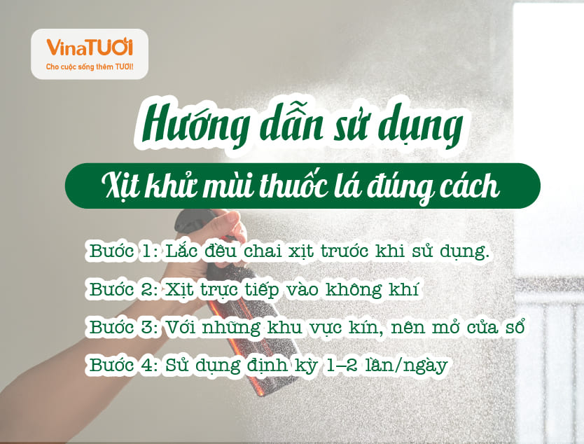 Hướng dẫn sử dụng xịt khử mùi thuốc lá đúng cách