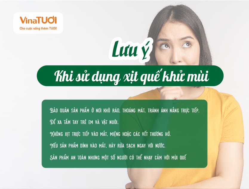 Lưu ý khi sử dụng xịt quế khử mùi
