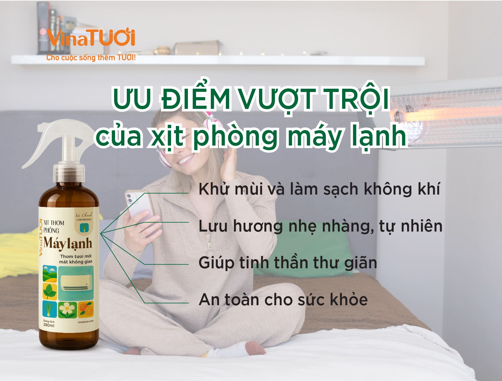 Ưu điểm vượt trội của xịt phòng máy lạnh tinh dầu thiên nhiên