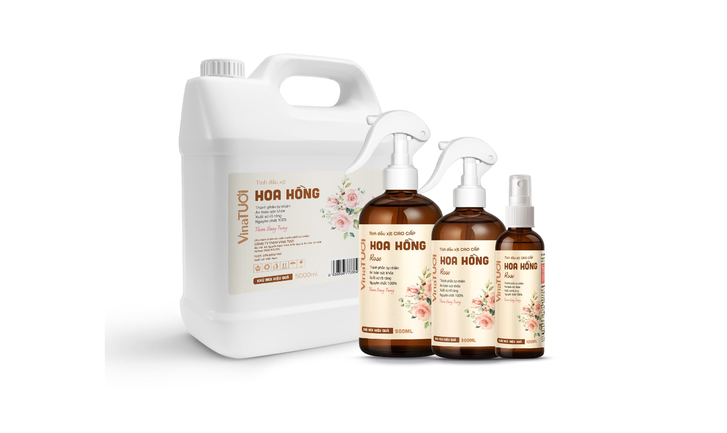 Xịt thơm tinh dầu hoa hồng