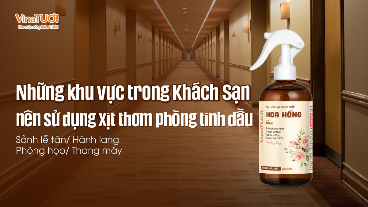 Những khu vực trong khách sạn nên sử dụng xịt thơm phòng tinh dầu