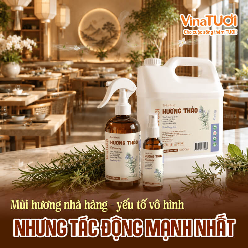 Mùi hương dễ chịu cho không gian nhà hàng sang trọng