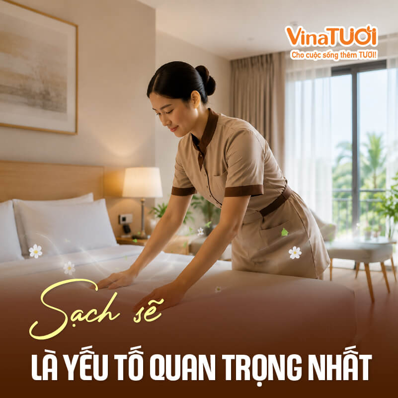 Phòng khách sạn sạch sẽ tạo cảm giác dễ chịu cho khách lưu trú