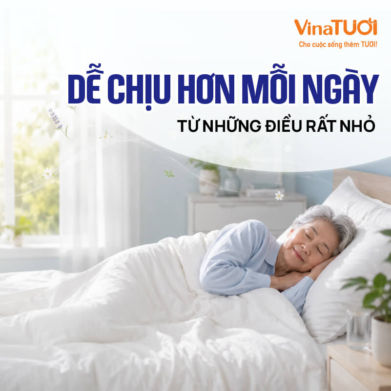 Không gian sống giúp người lớn tuổi thư giãn và nghỉ ngơi tốt