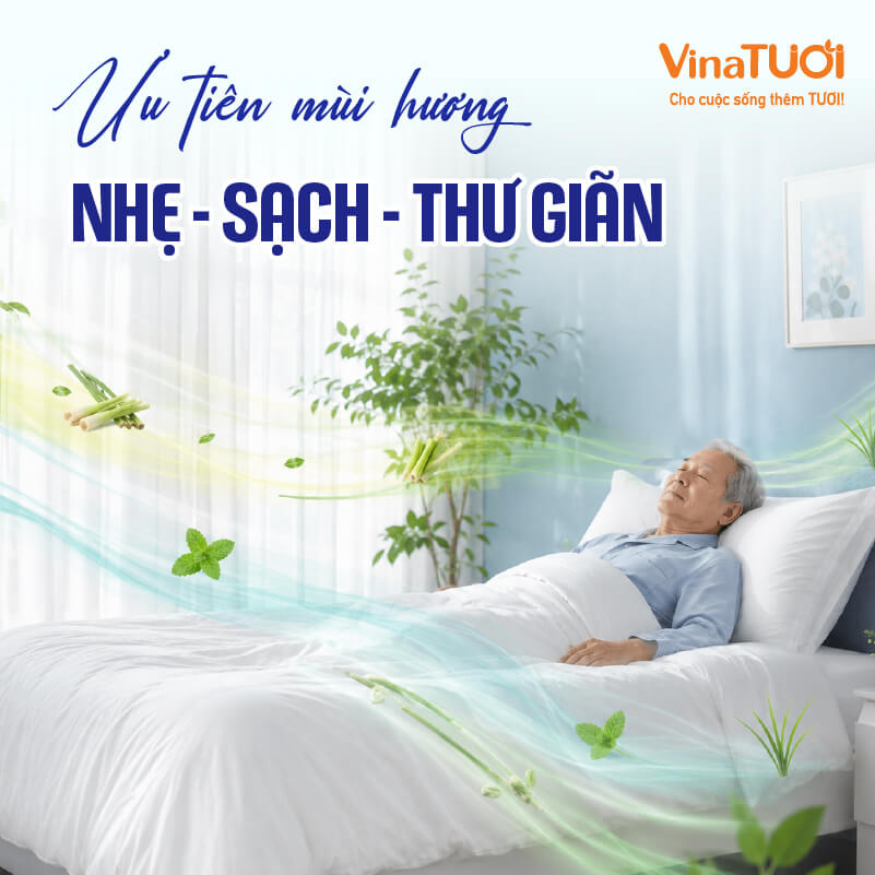 Mùi hương tự nhiên phù hợp cho không gian phòng ngủ